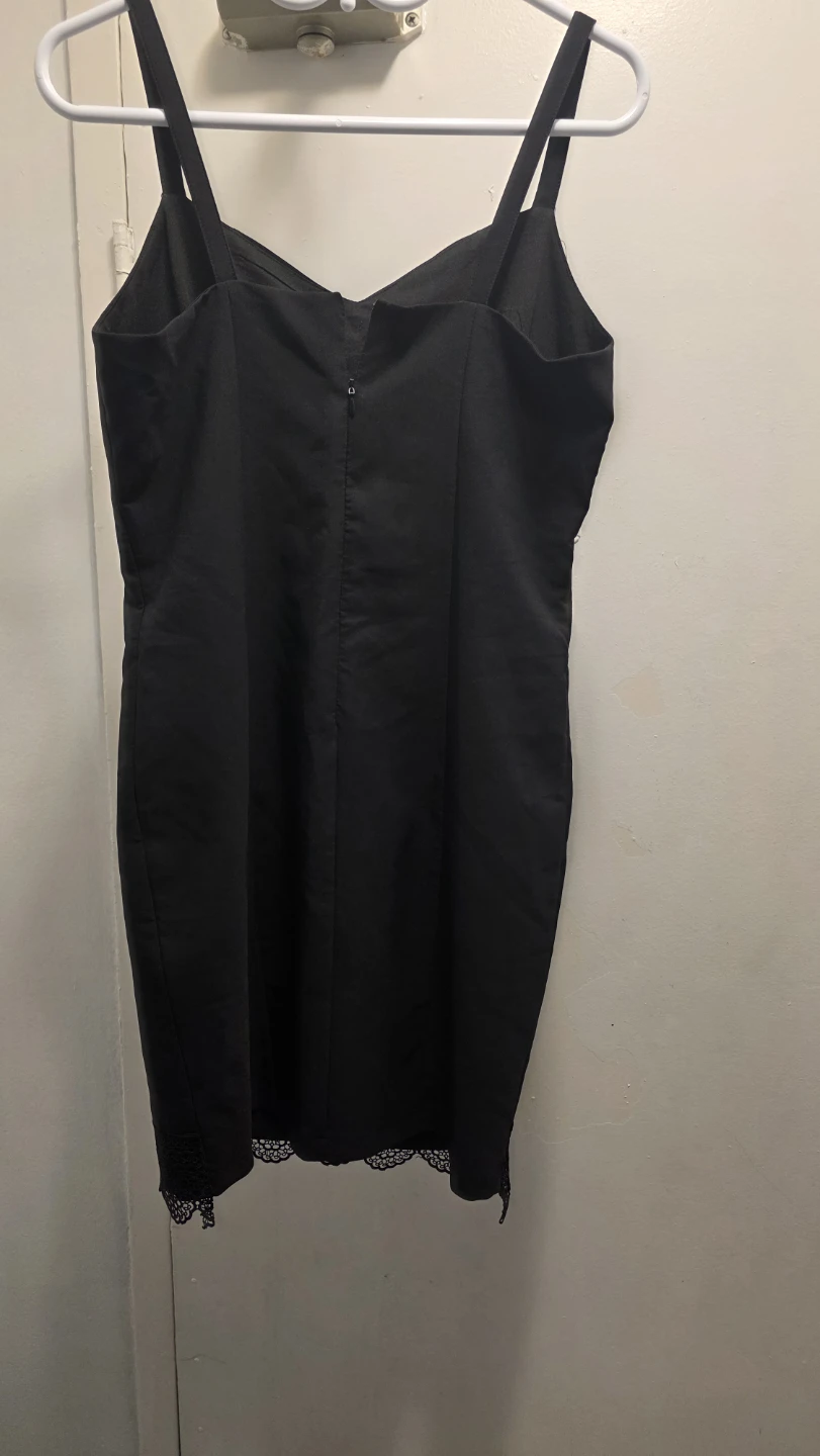 Illy London Black Lace Trim Dress Size 12 - photo 2