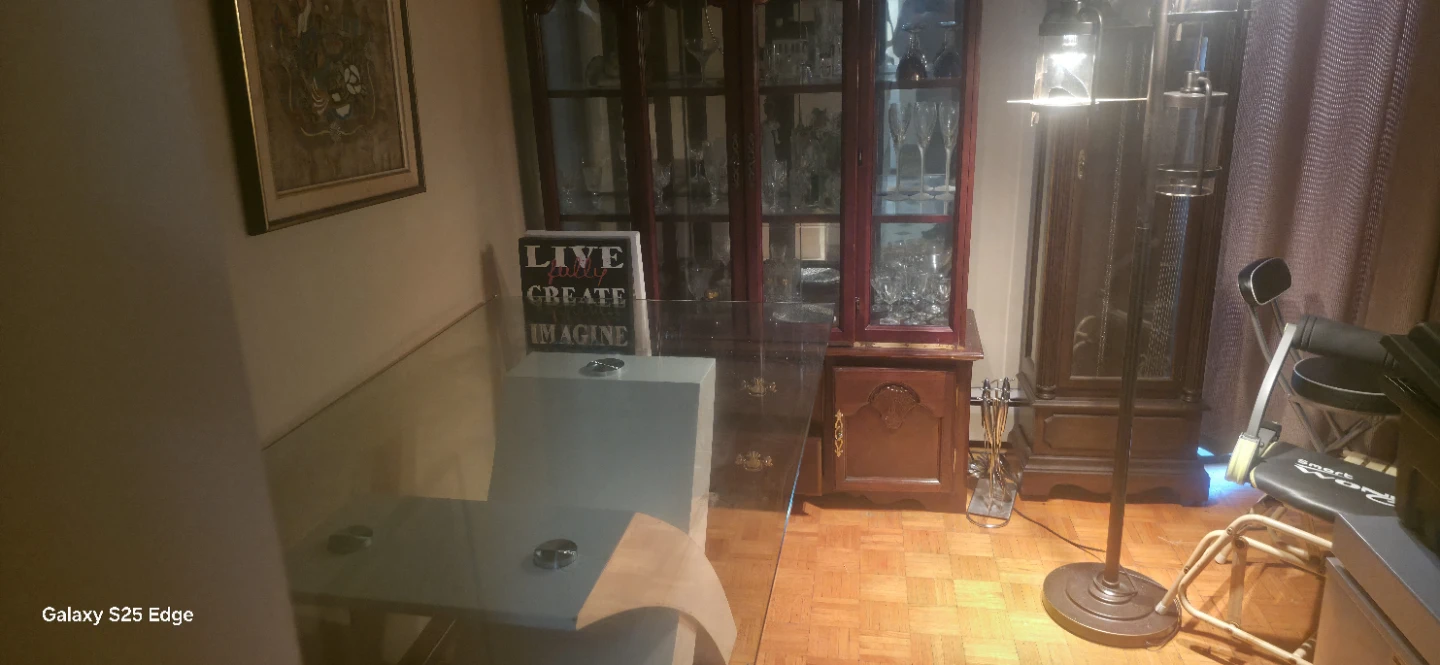 Wooden Display Cabinet with Glass Doors