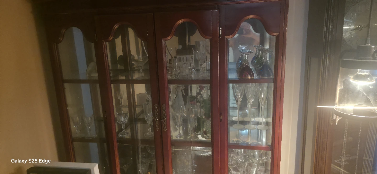 Wooden Display Cabinet with Glass Doors - photo 2