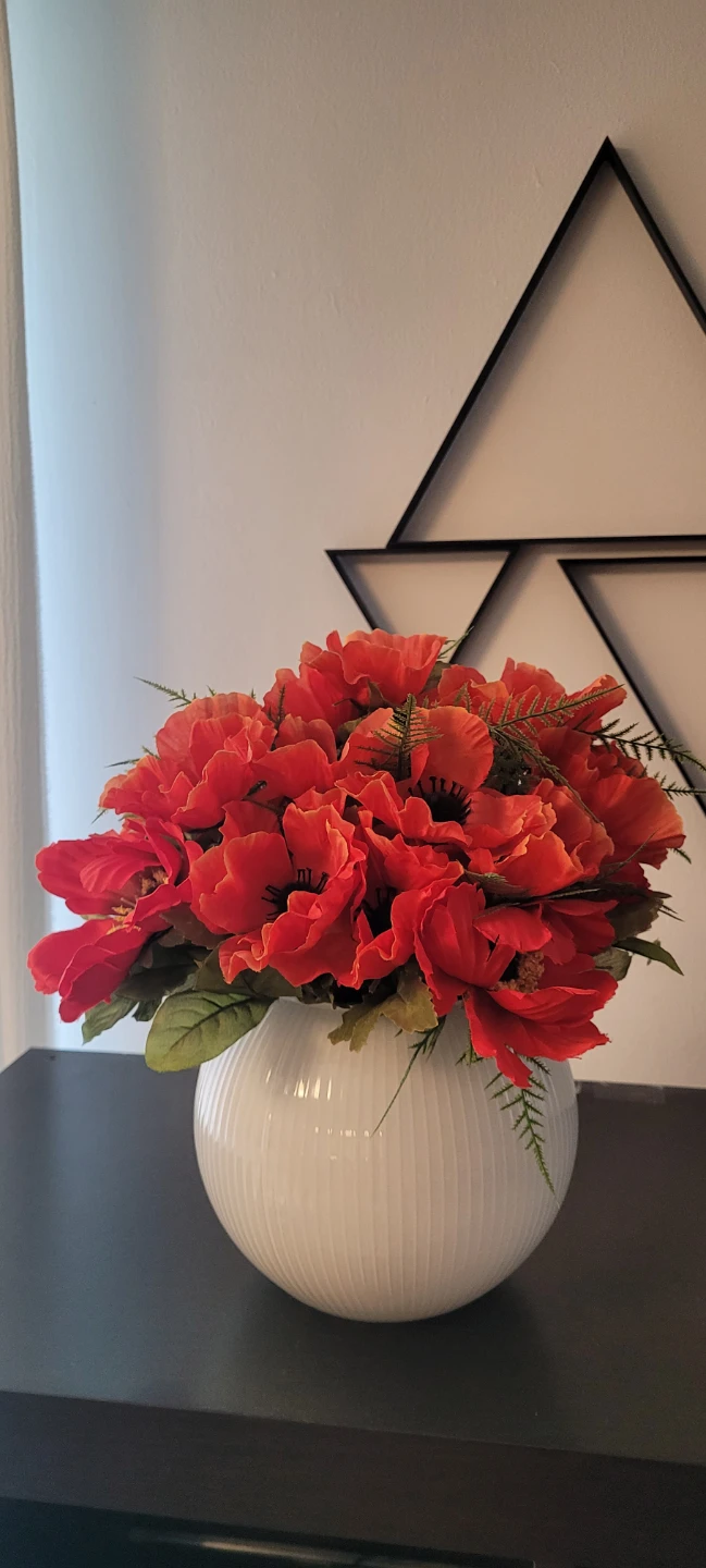 NEW Artificial Flower Arrangement in White Vase - photo 2