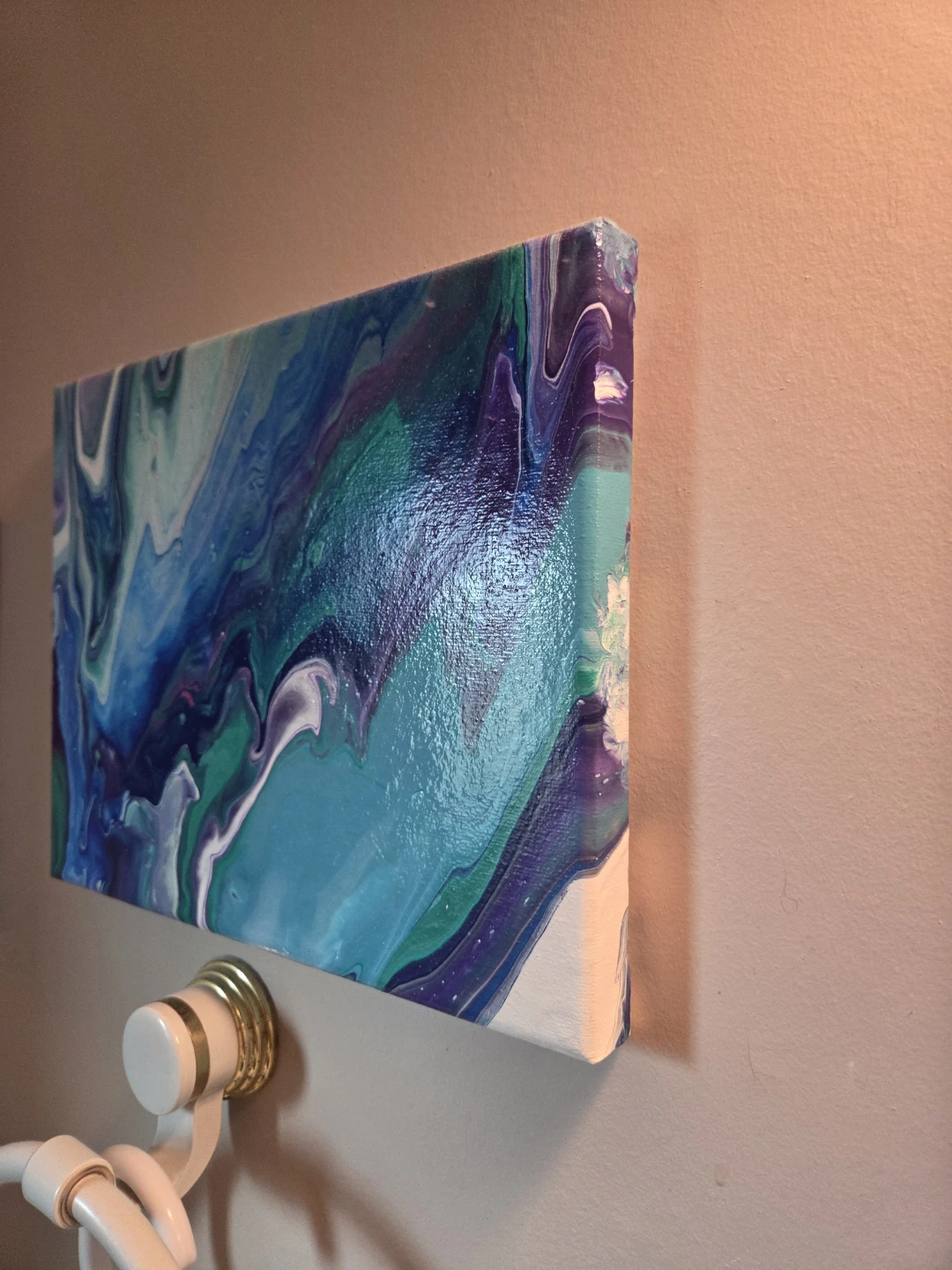 Pouring Paint canvas Art 8x10 - photo 3