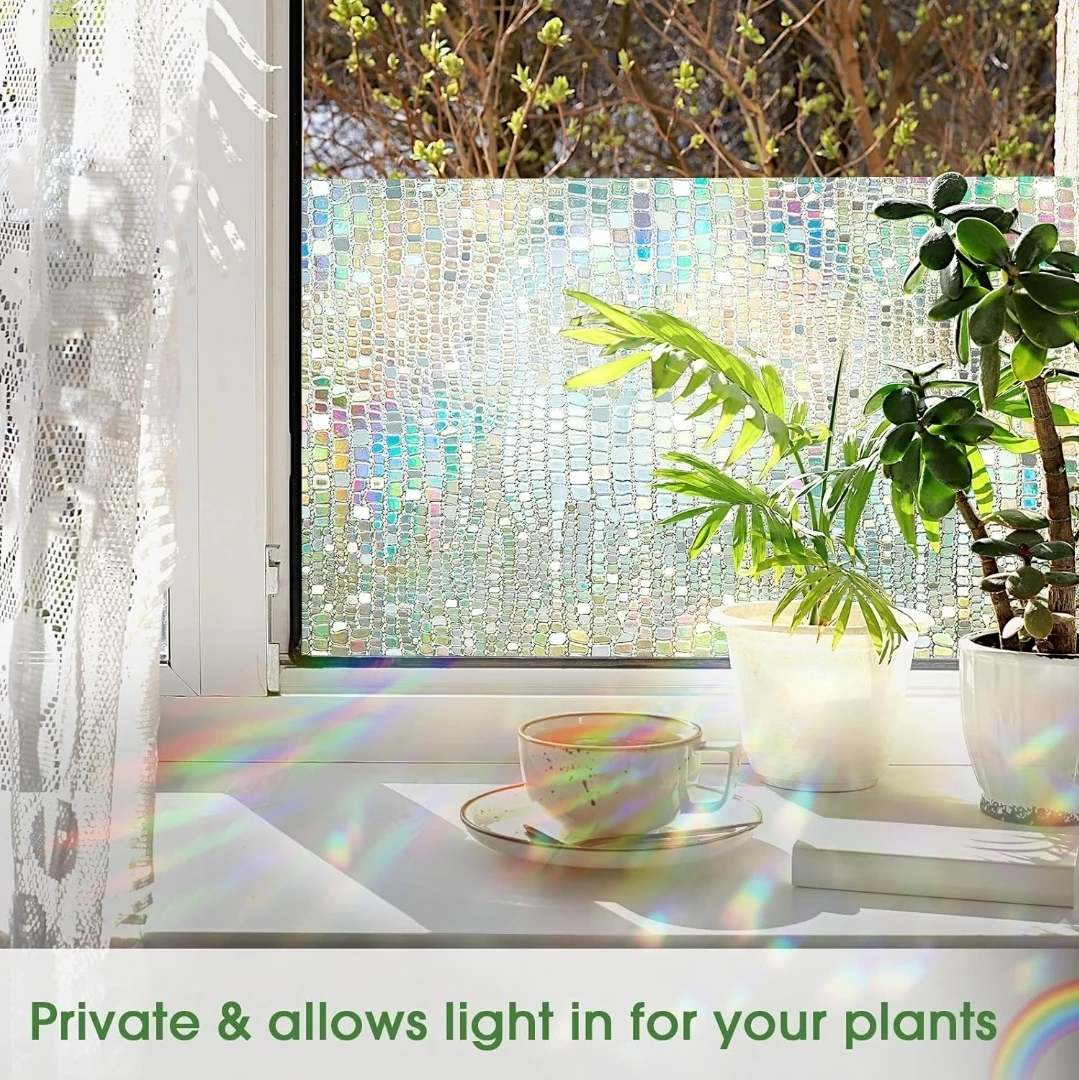 Window Privacy Film Static Cling Stained Glass UV, 17.5"x39.4" - photo 5