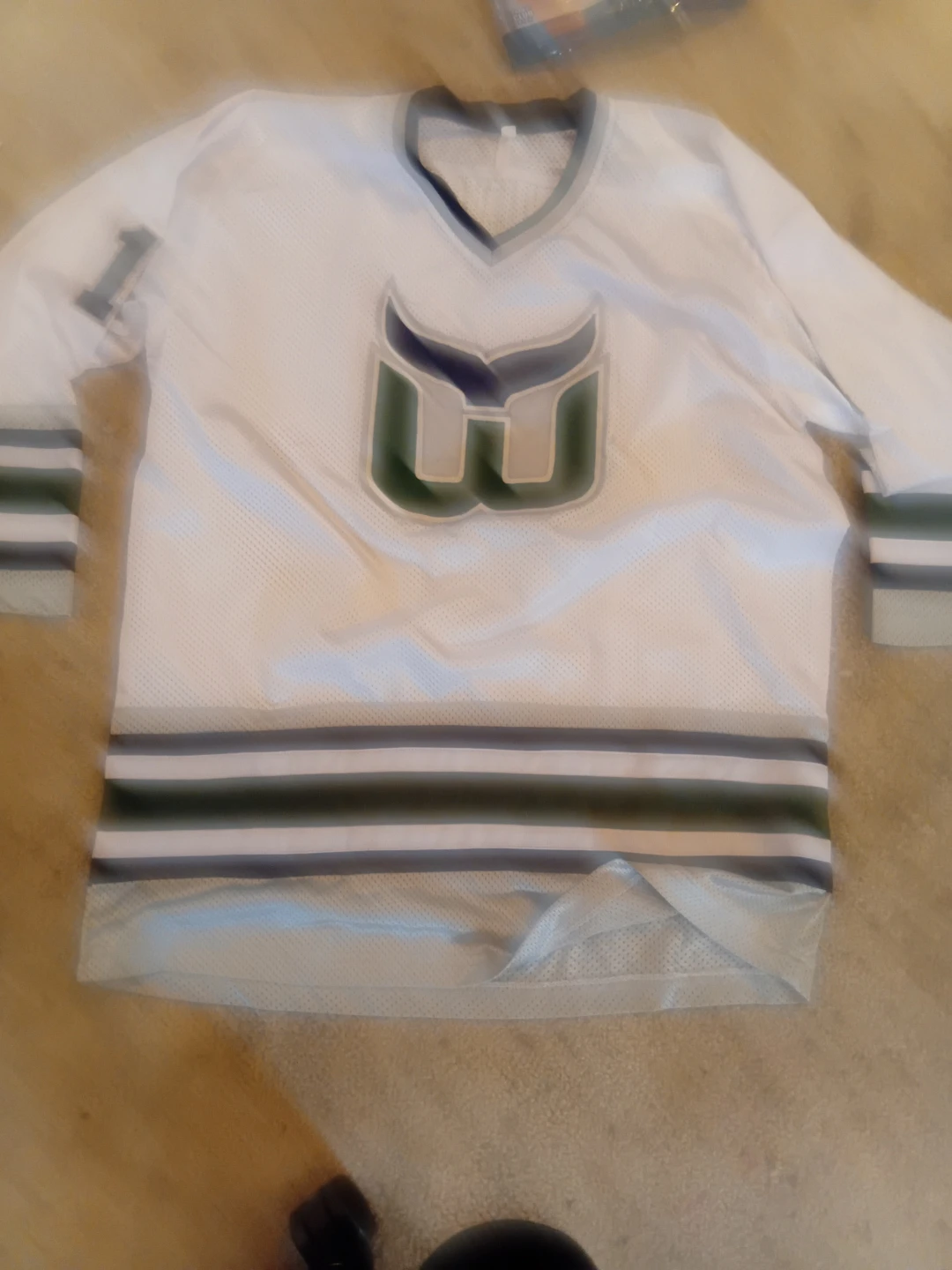 White Hockey Jersey #1 "BURKE"