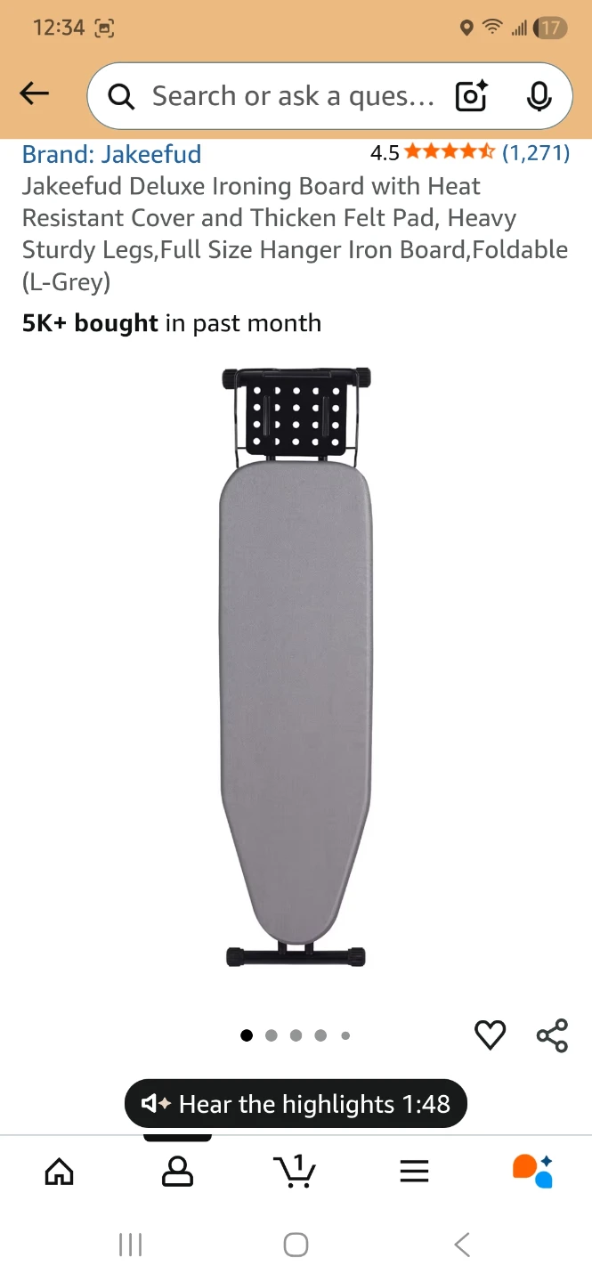 Jakeefud Deluxe Ironing Board
