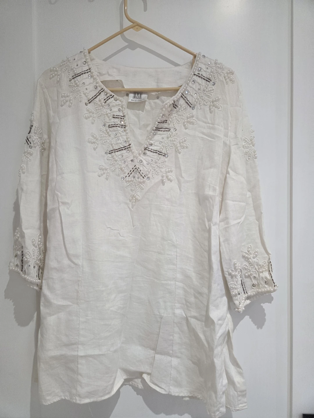 Madeleine French Tunic Top / Kurta - Beaded Embellishment