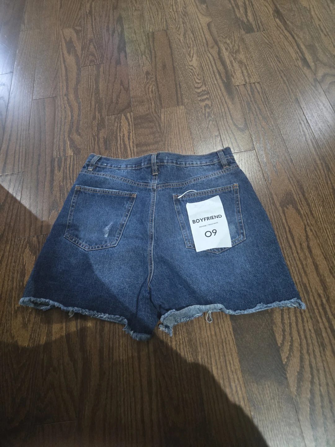 Blue Denim Boyfriend Shorts - size 09 - photo 2