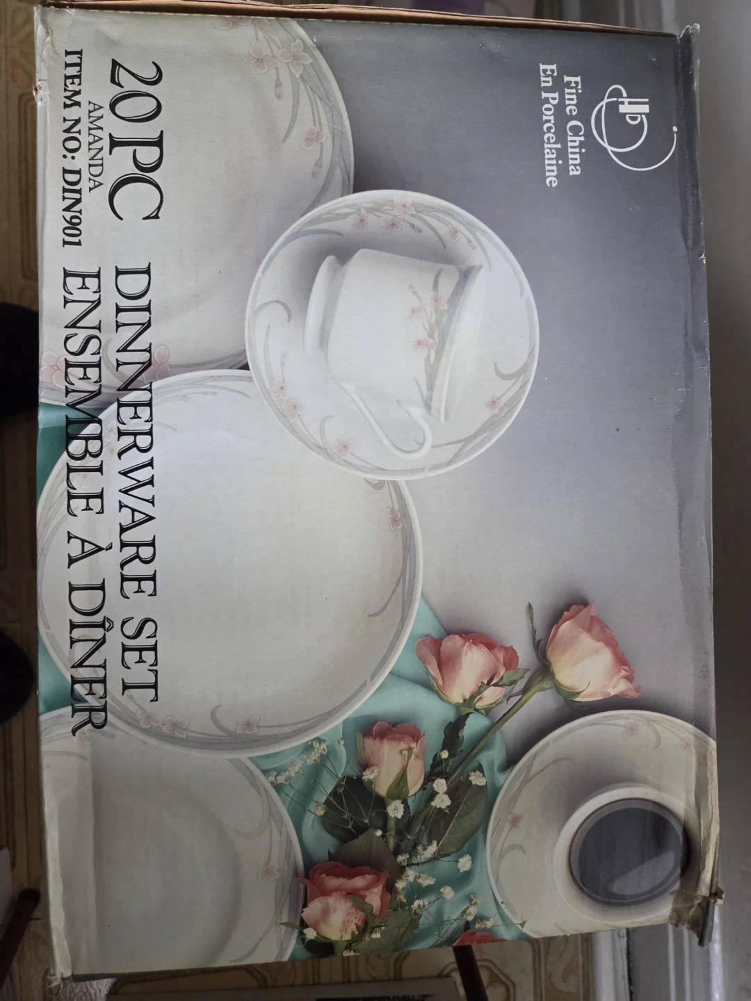 20-Piece Amanda Fine China Dinnerware Set