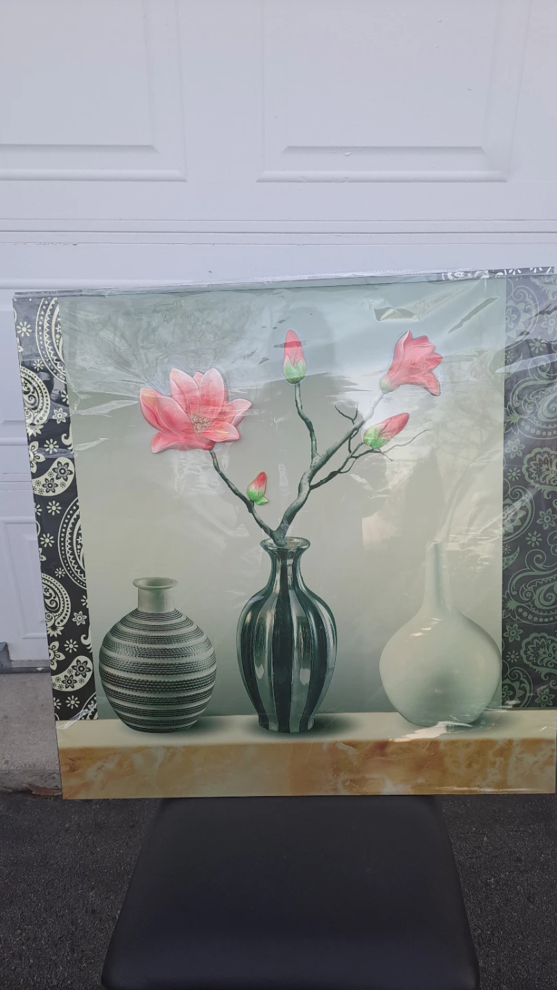 Brand new Canvas Wall Art with Vases and Flowers