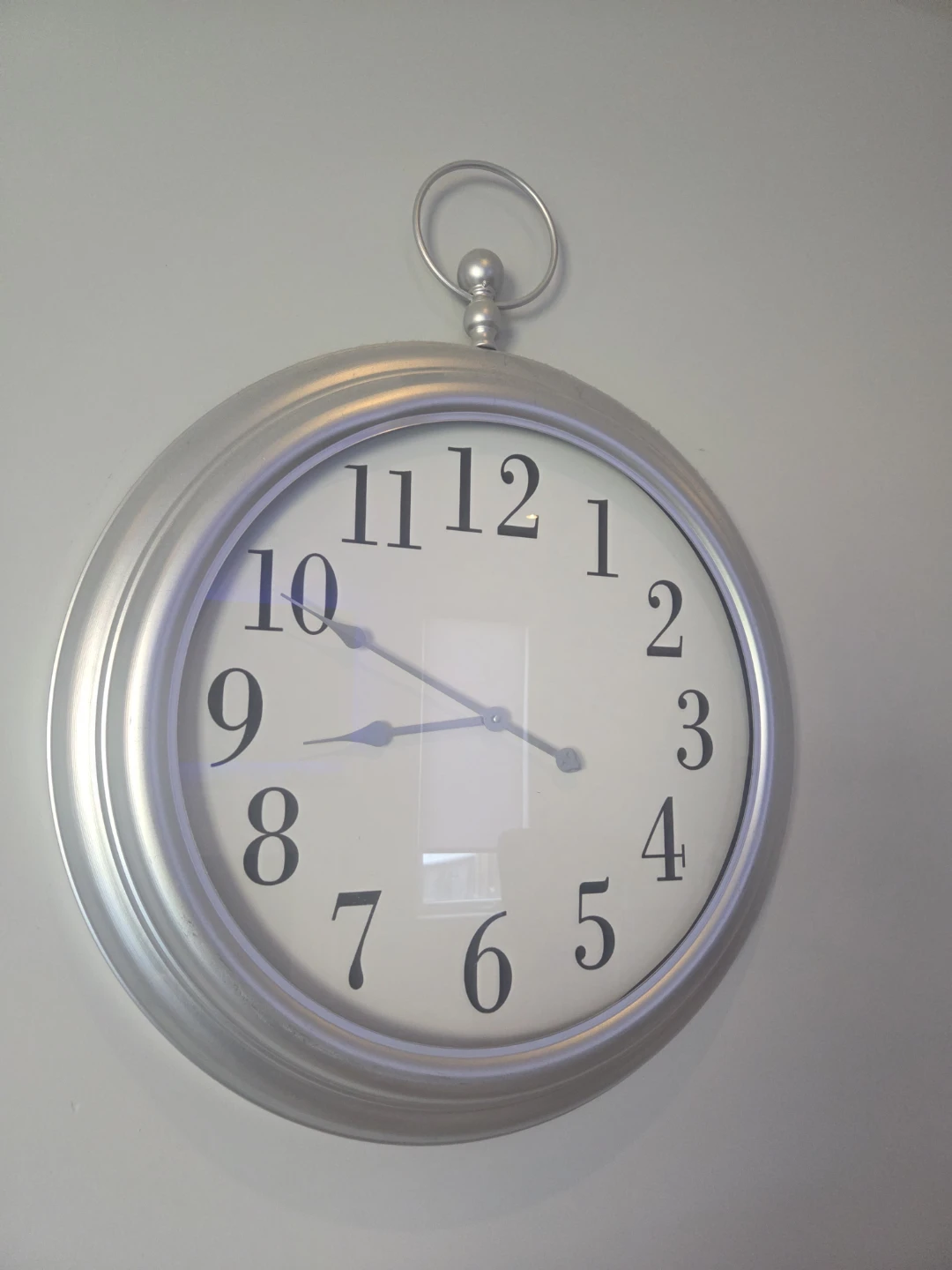 Silver Wall Clock
