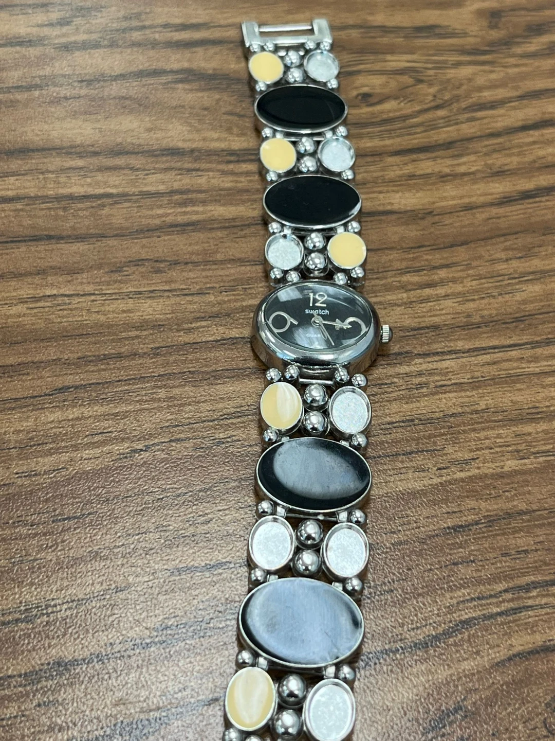 Swatch Quartz Watch with Black and Yellow Accents - photo 2