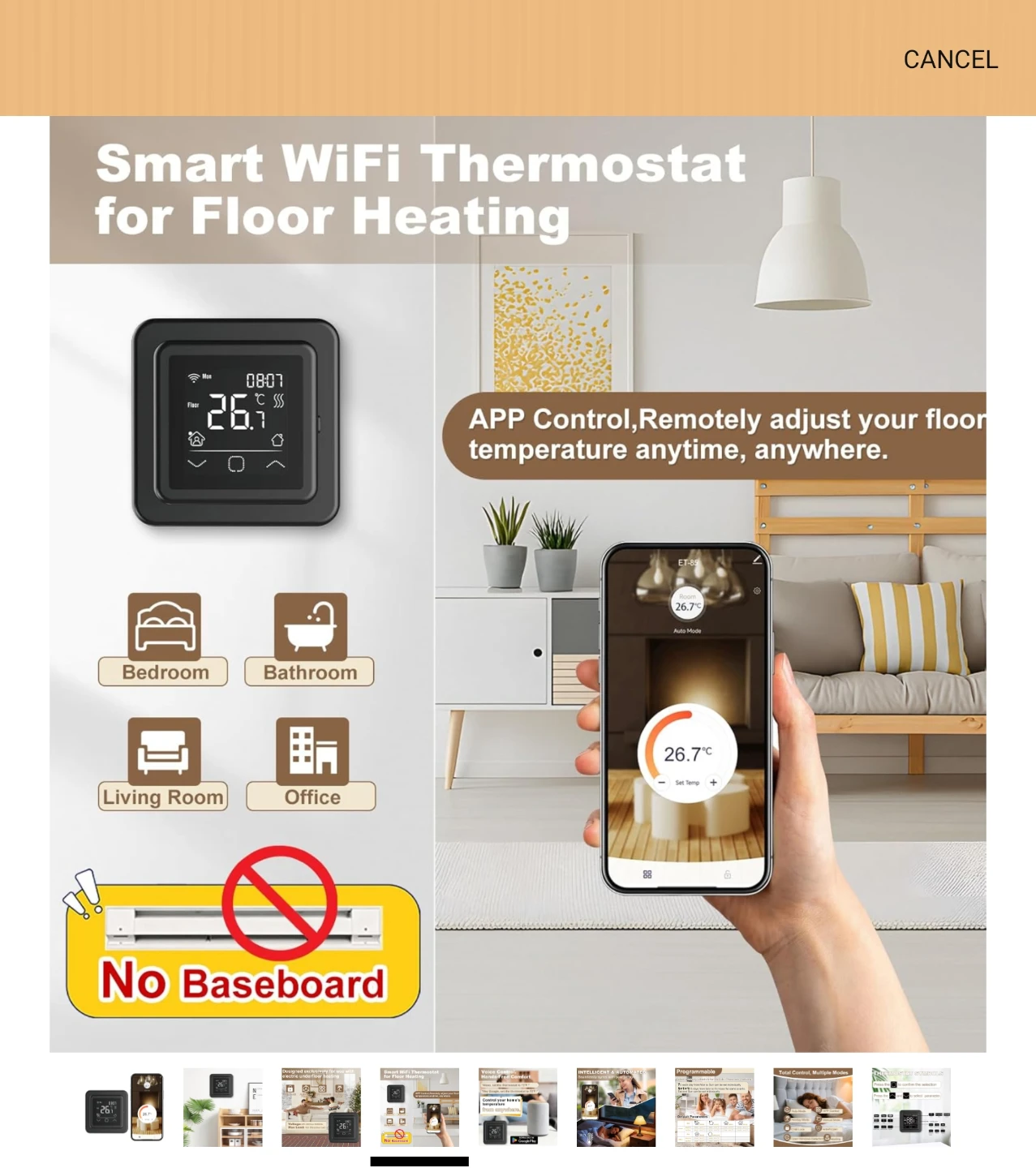 Smart WiFi Thermostat for Electric Underfloor Heating - photo 4