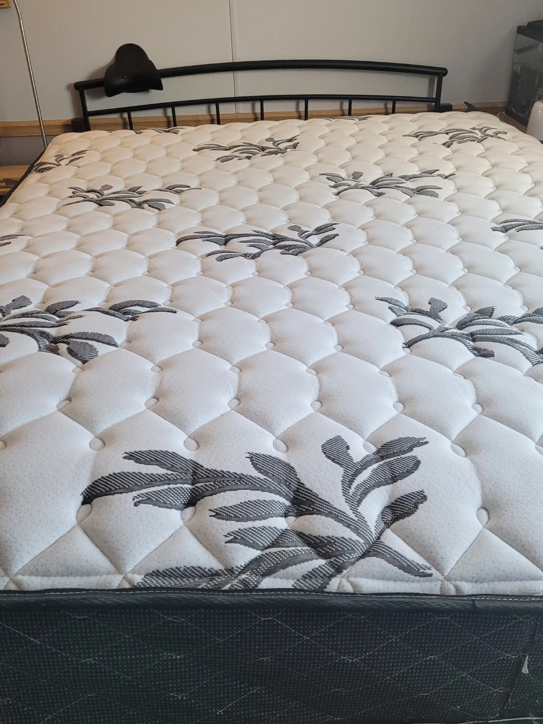 Queen Coil Size Mattress with Floral Pattern