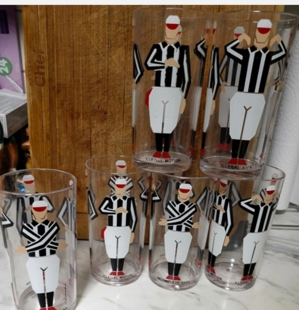 Set of 6  Football Referee Tumblers