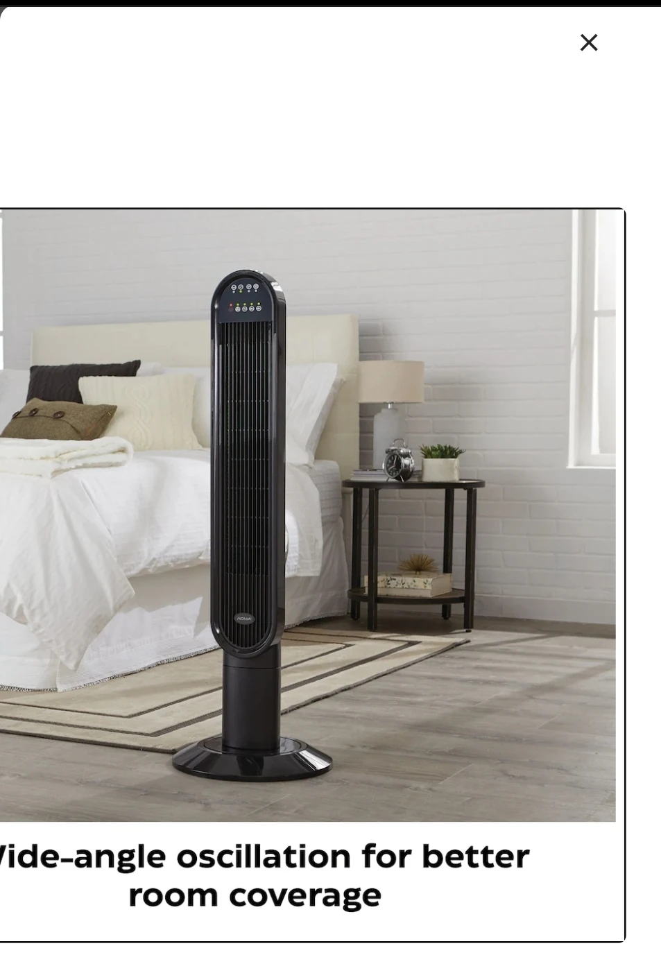 NOMA Black Tower Fan(like new) - photo 5
