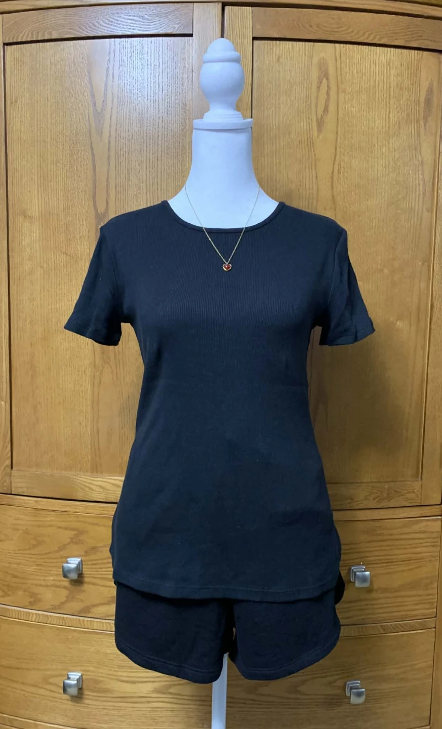 George Black Ribbed T-Shirt M/M