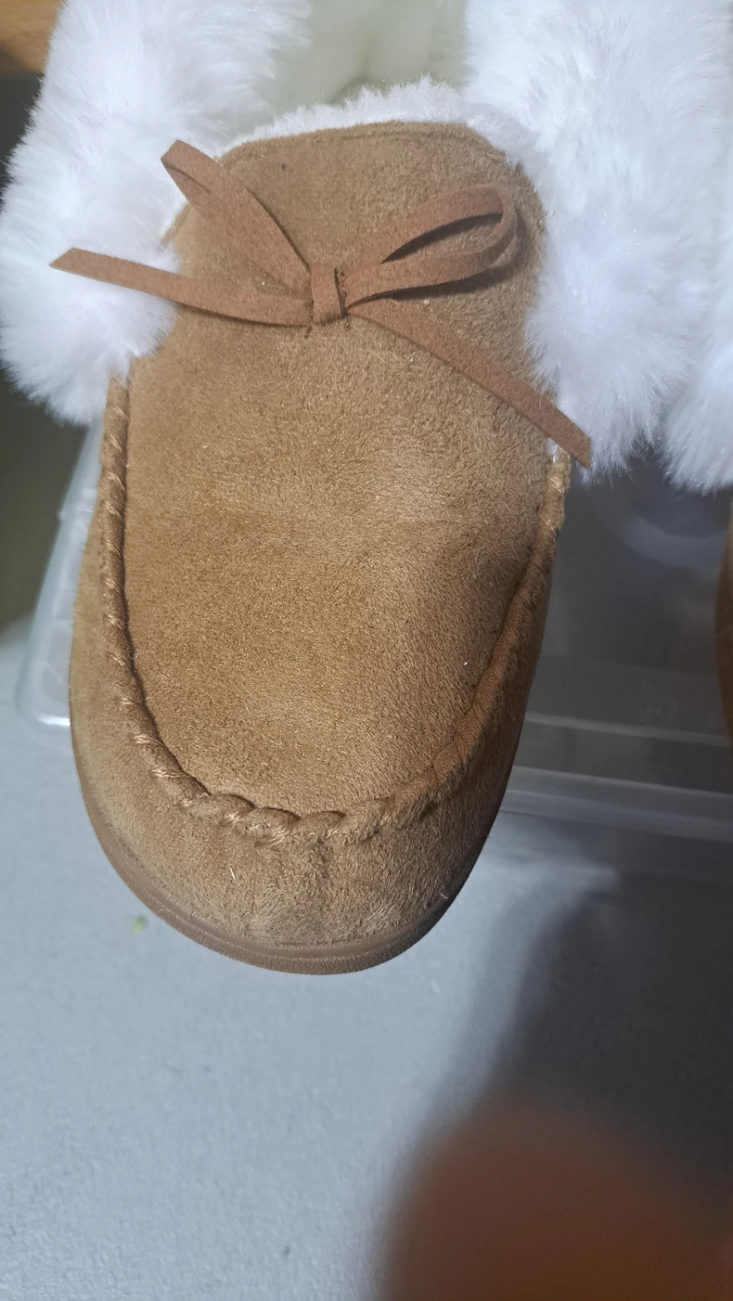 Women's Faux Fur Lined Moccasin Slippers Size 9 - photo 2