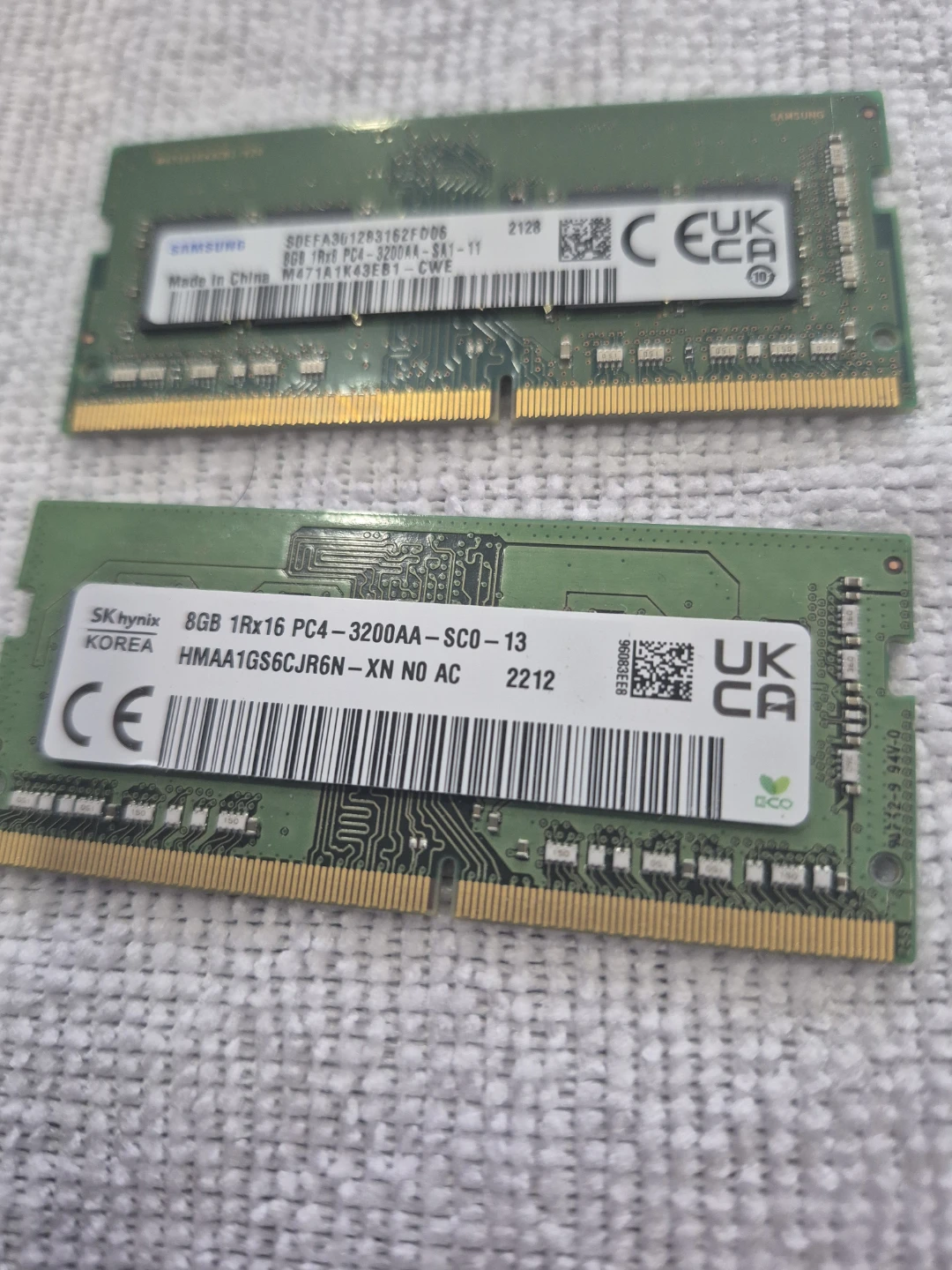 Samsung & SK hynix 8GB DDR4 Laptop RAM Sticks - photo 2