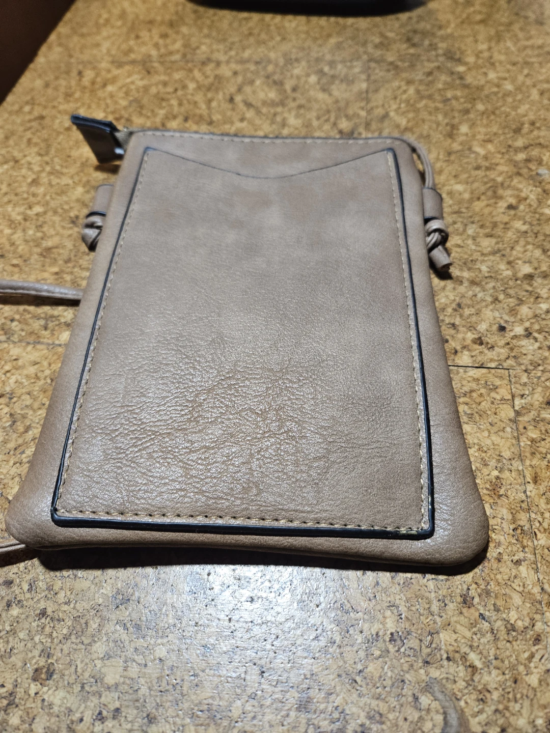 Brown Faux Leather Crossbody Bag with Cut-out Design - photo 3