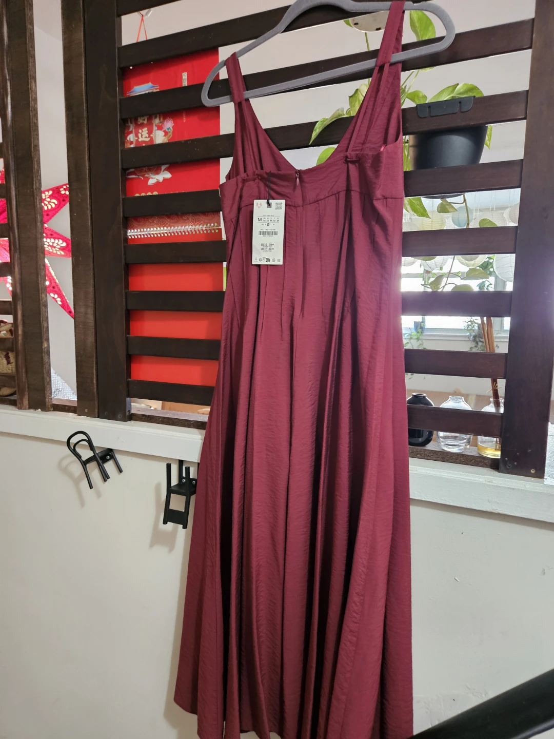 Zara Medium Red V-Neck Maxi Dress - photo 2