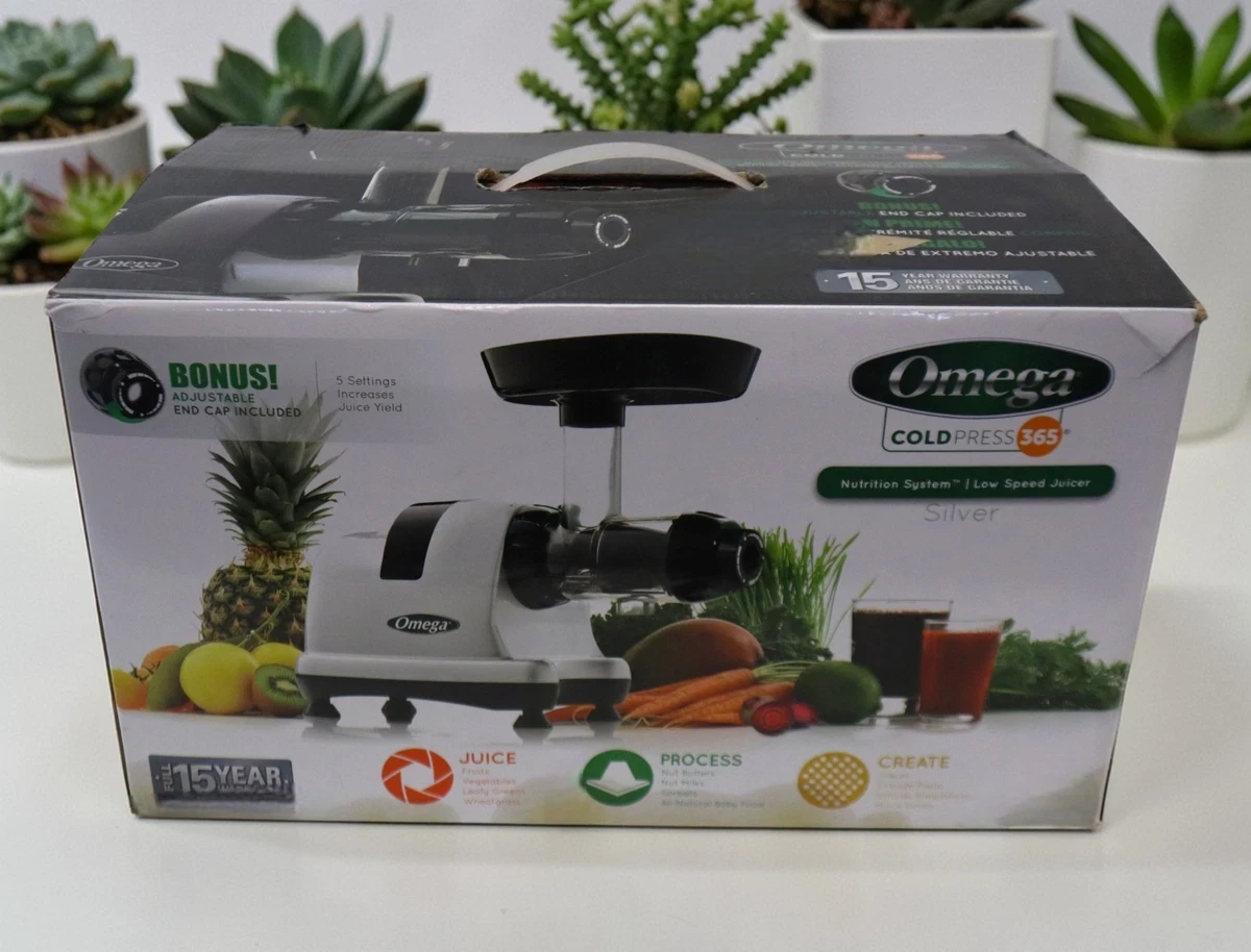 Omega ColdPress 365 Nutrition System Low Speed Juicer Silver