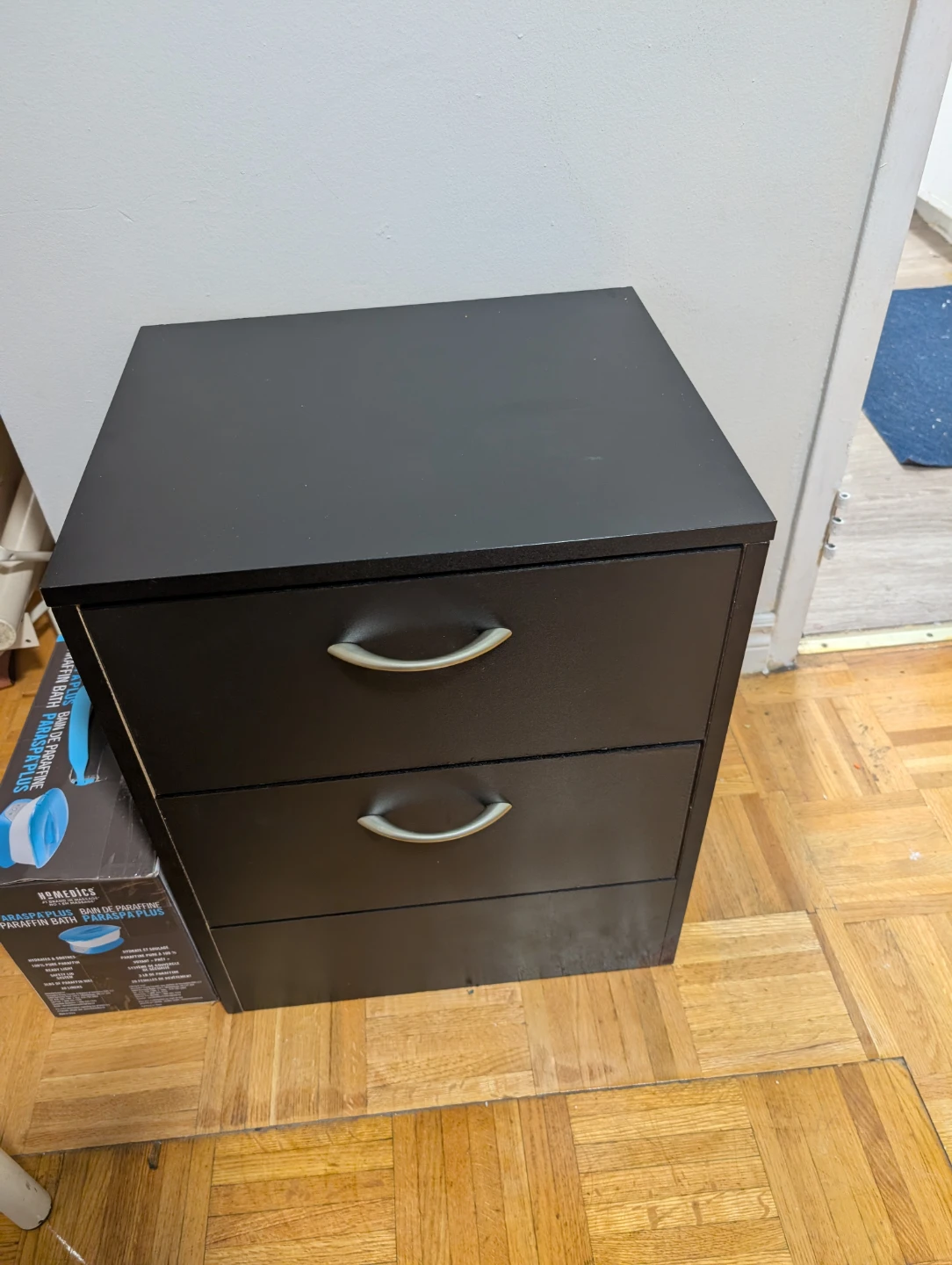 Black 3-Drawer Small Cabinet