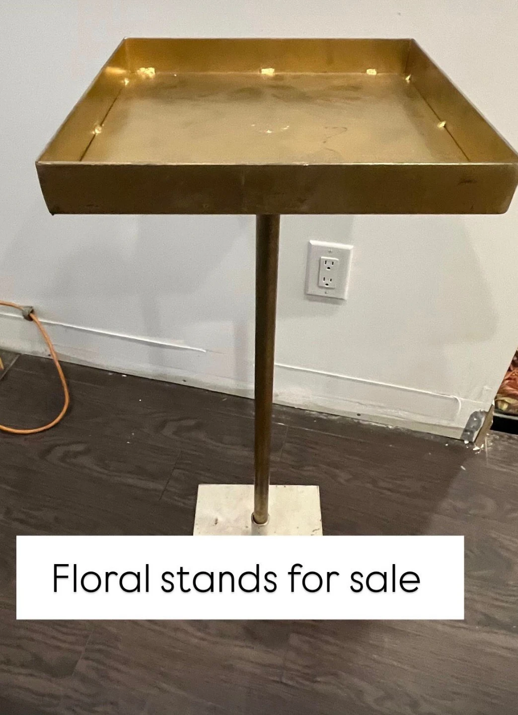 Gold coloured floral stand wedding x 20