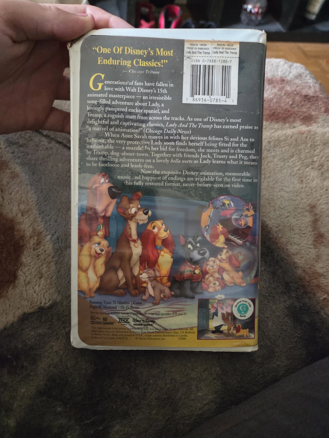 Disney's Lady and the Tramp VHS Tape - photo 2