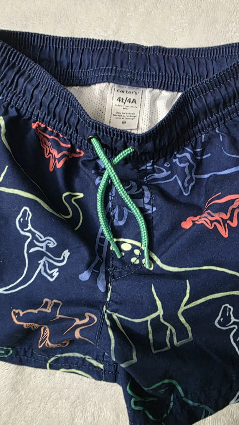 Carter's Dinosaur Rash Guard Swim Set Size 4T - photo 2