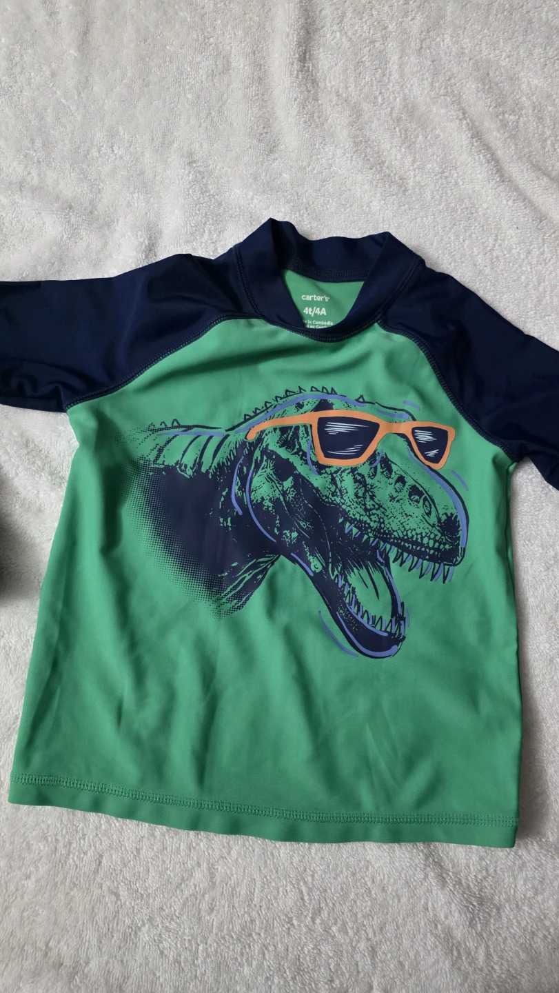 Carter's Dinosaur Rash Guard Swim Set Size 4T - photo 4