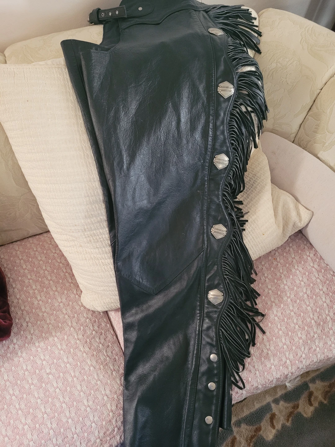 Harley-Davidson Leather Chaps with Fringe