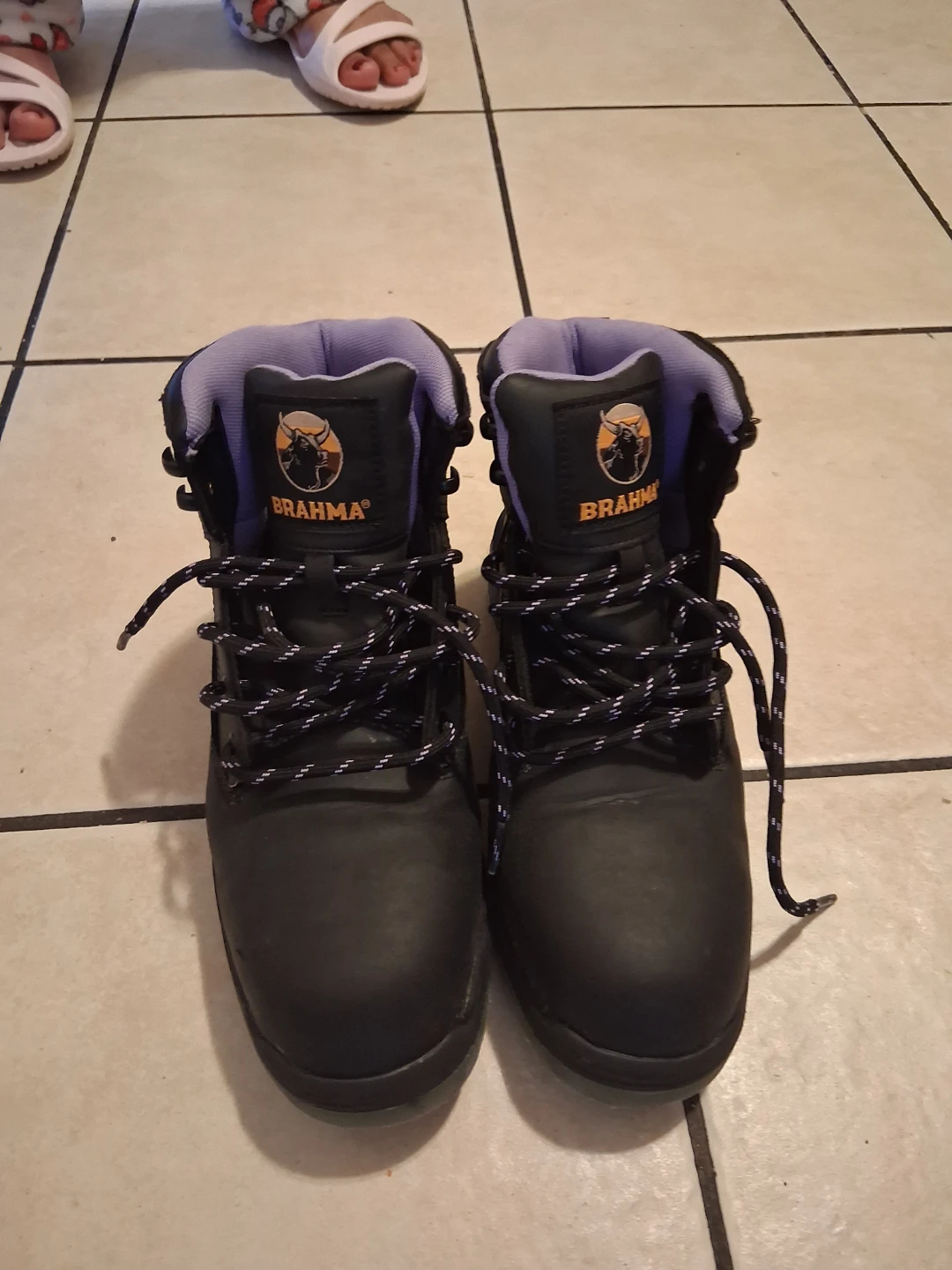 Brahma Work Boots Black Lace-Up