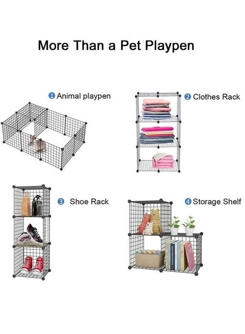 12 cubes Black Wire Storage Shelf Organizer - photo 4