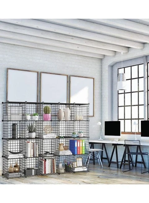 12 cubes Black Wire Storage Shelf Organizer - photo 5
