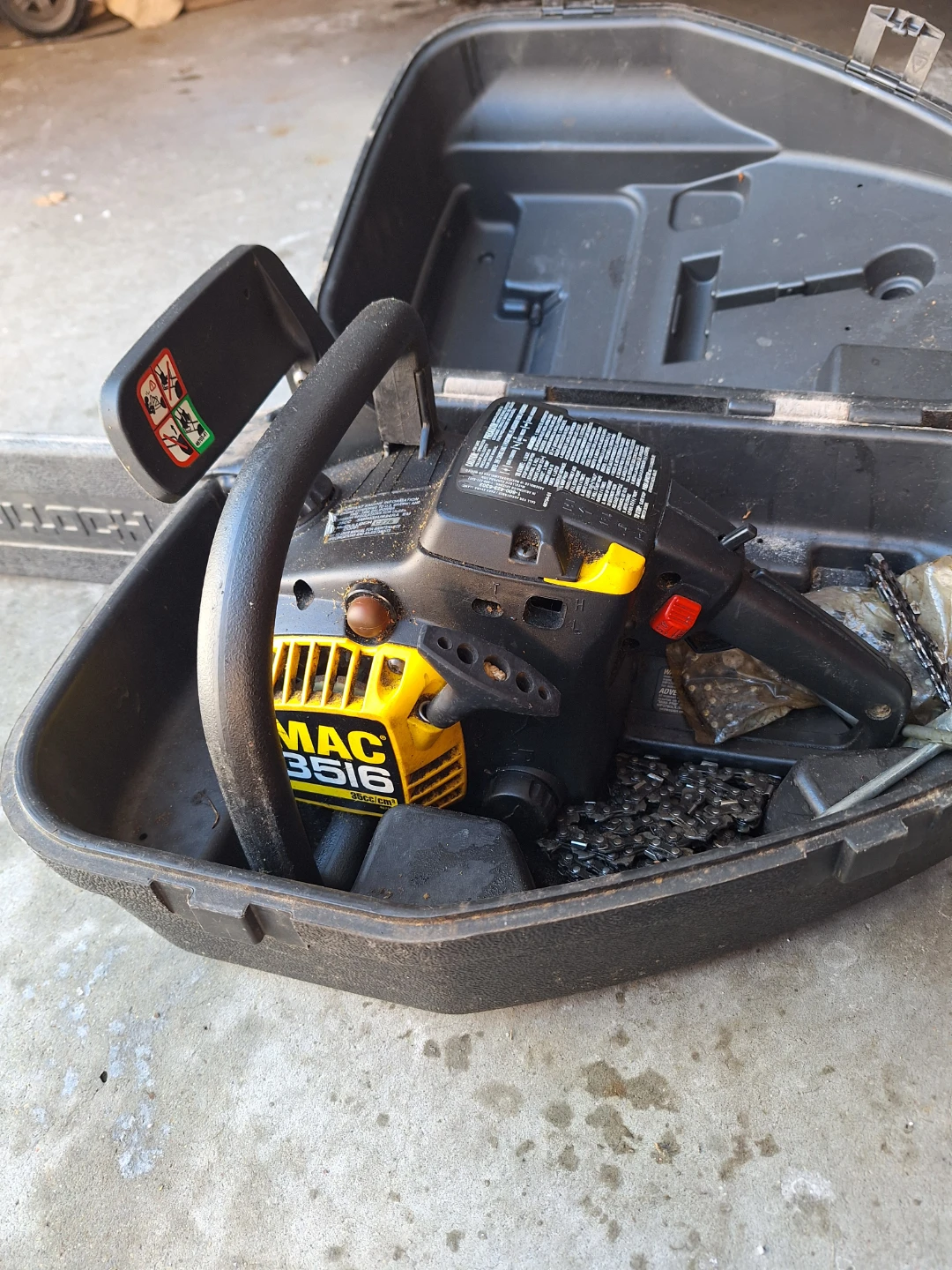 MAC 3516 Chainsaw with Case and craftsman