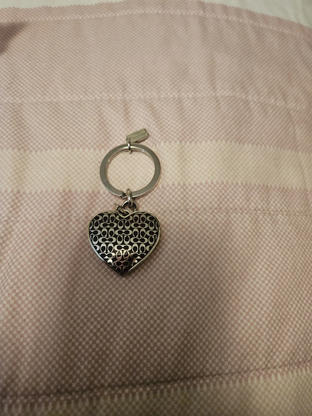 Coach Heart Shaped Keychain