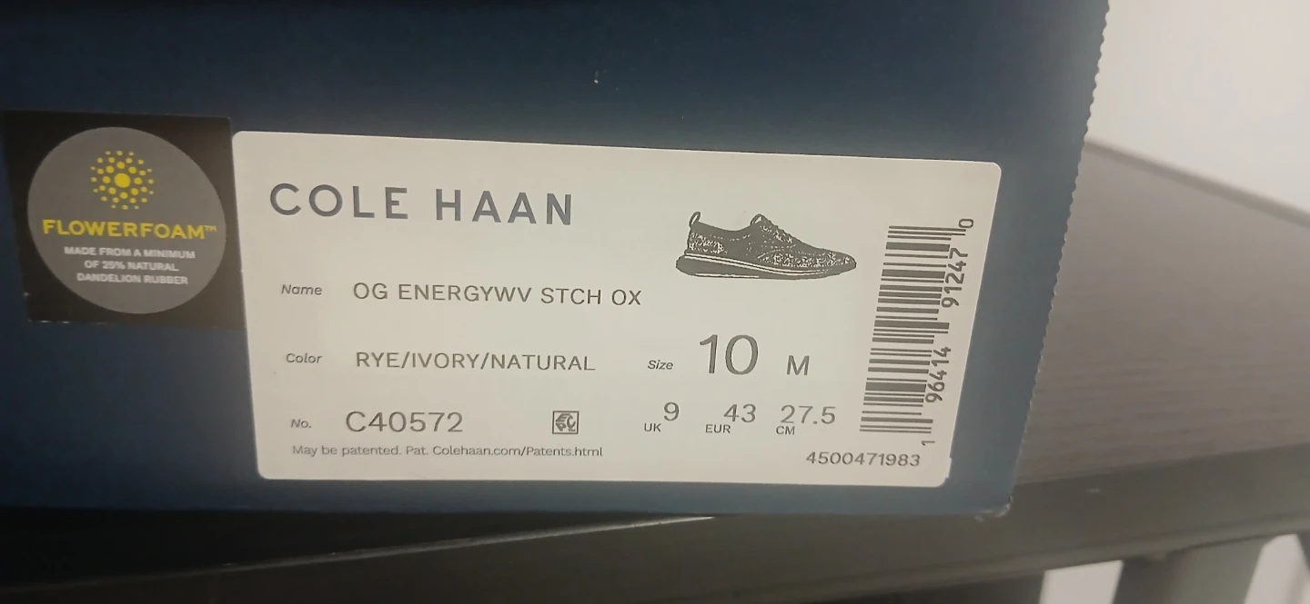 Cole Haan OG Energy WV Stch Ox Men's Shoes Size 10