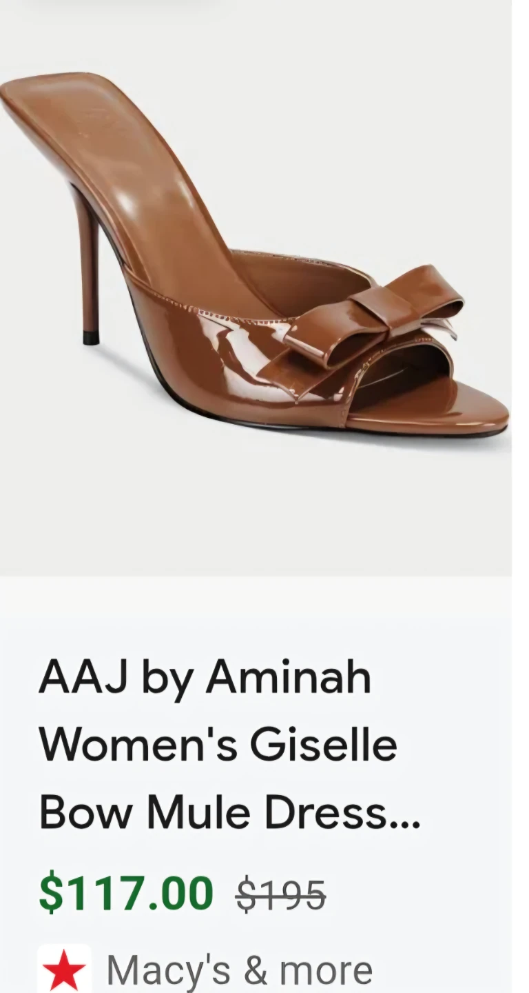 AAJ by Aminah Women's Giselle Bow Mule Dress Shoes - Brown - photo 2