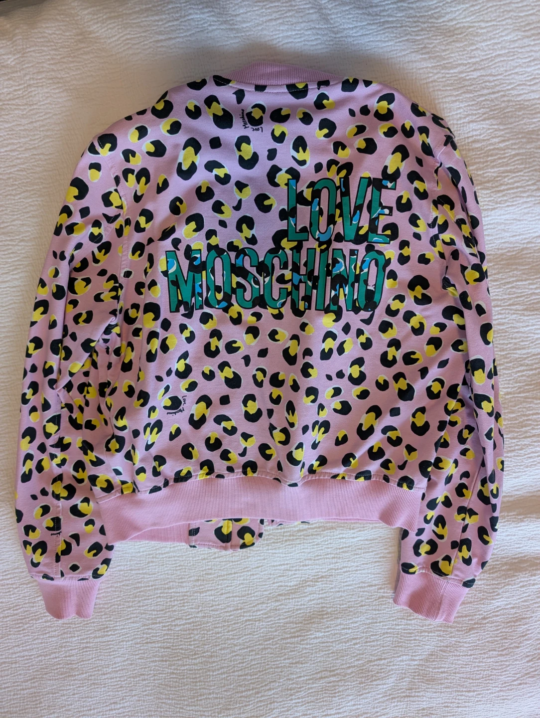 LOVE MOSCHINO Pink Leopard Print Jacket