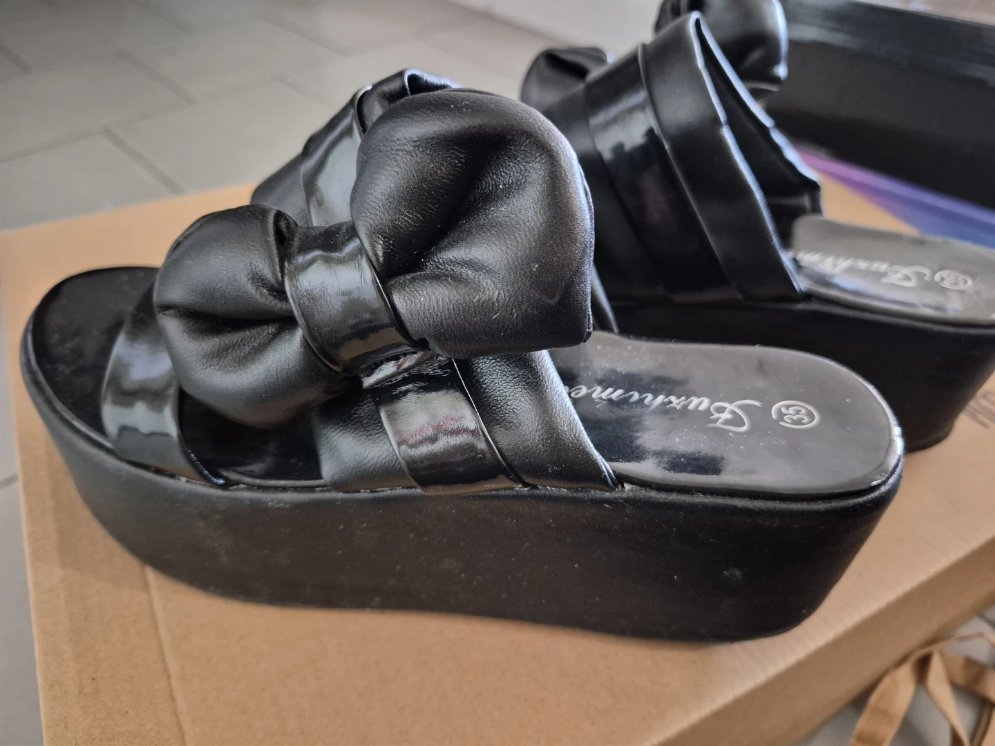 Black Studded Ankle Boots Size 35 - photo 2