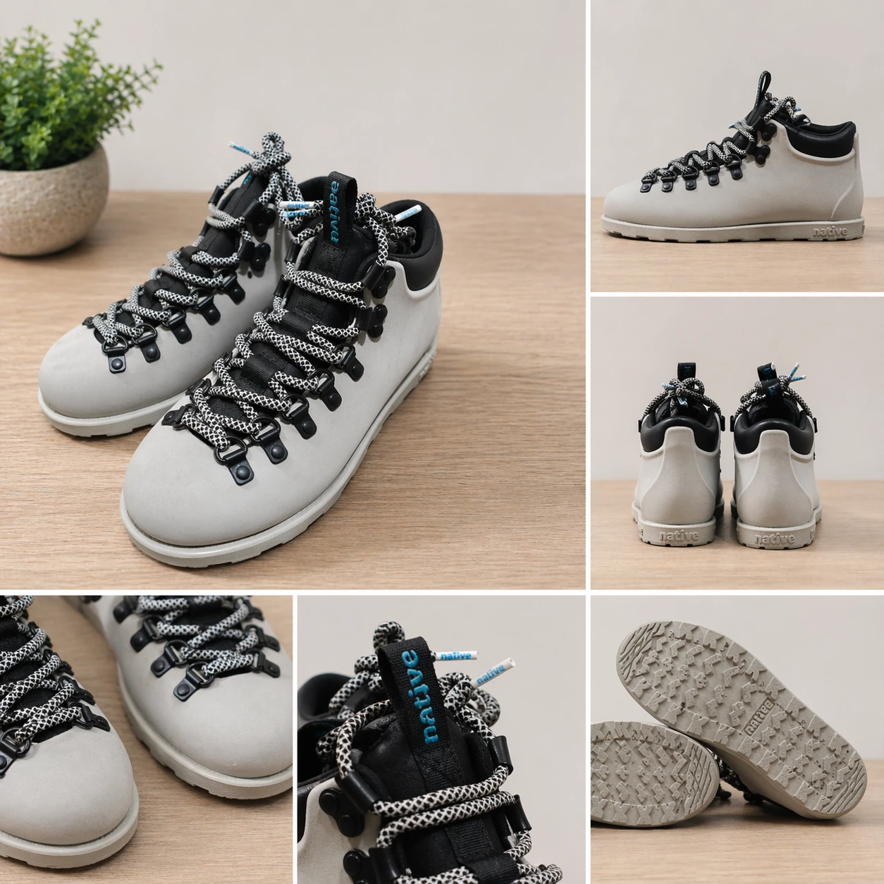 Native Shoes Waterproof Hiker Boots - Grey