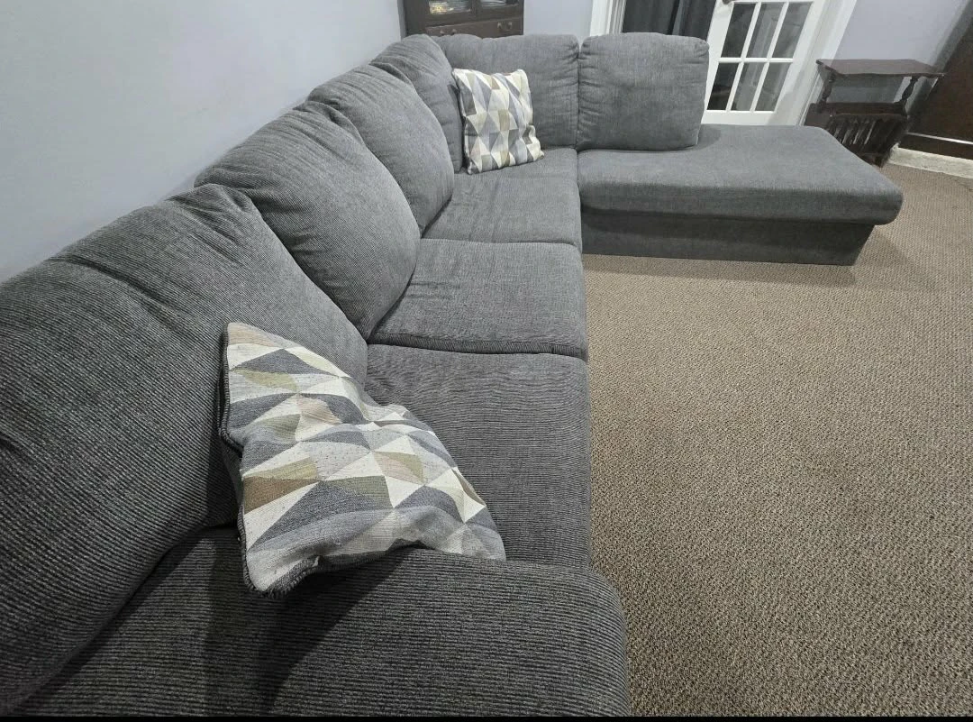 Grey Sectional Sofa with Chaise - photo 3