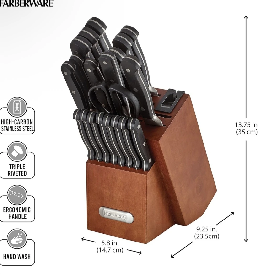 Farberware 20-Piece Knife Block Set