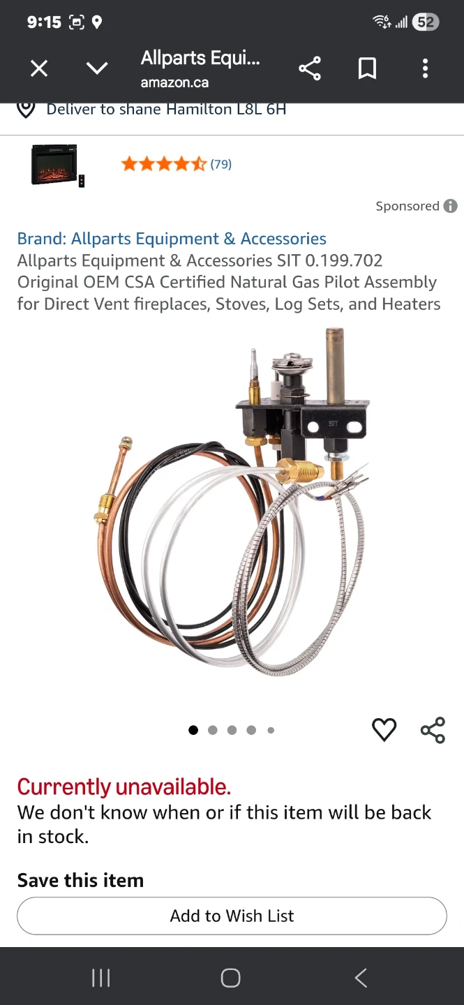 Allparts Equipment & Accessories Natural Gas Pilot Assembly - photo 2