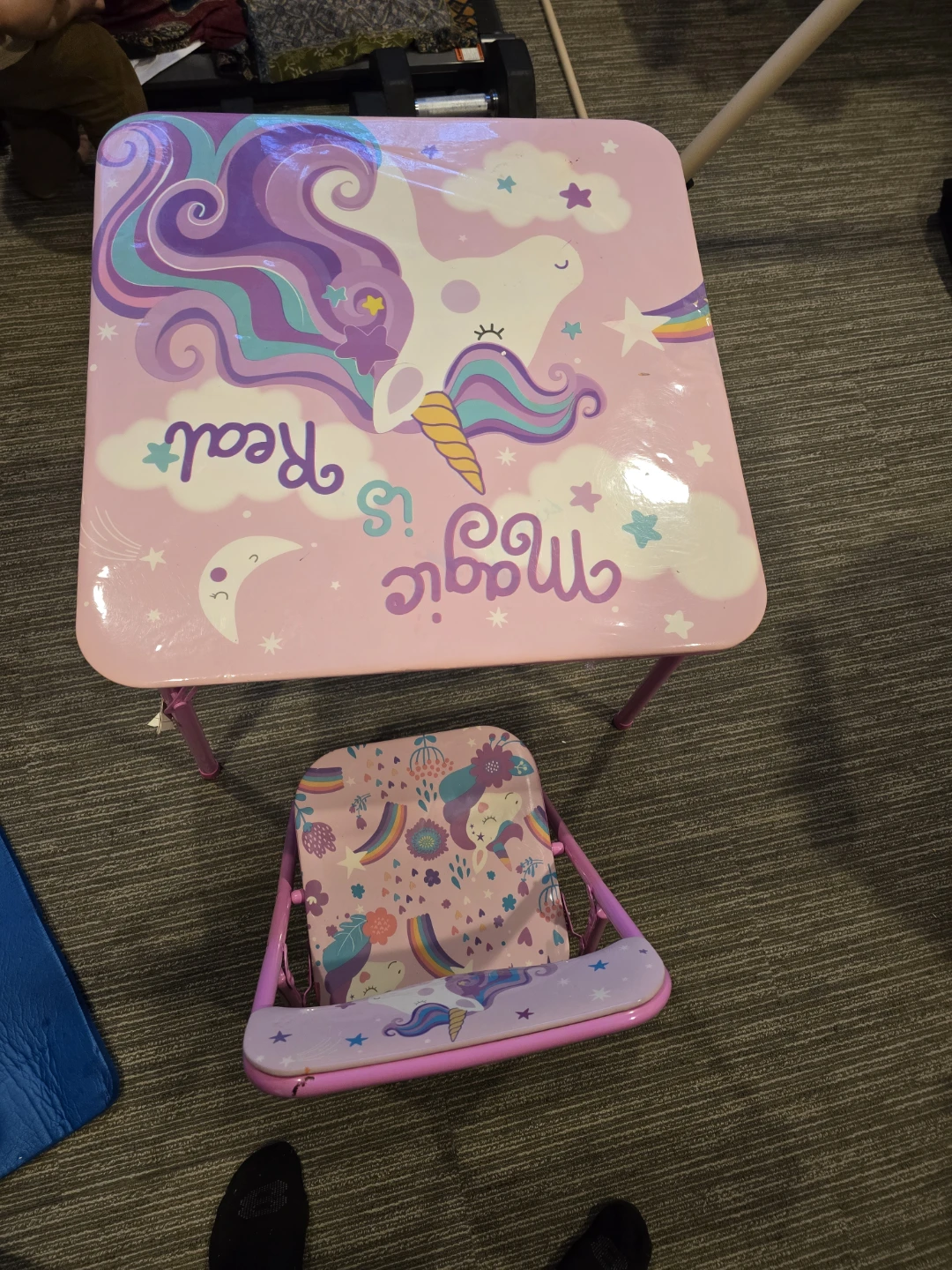Kids Unicorn Table and Chair Set
