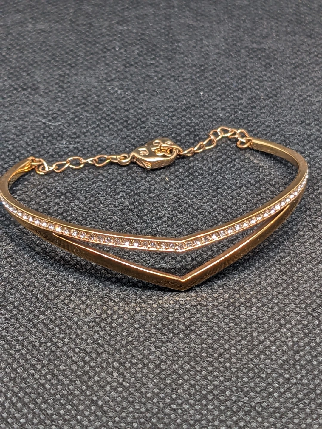 Swarovski Rose Gold V-Shape Bracelet - photo 4