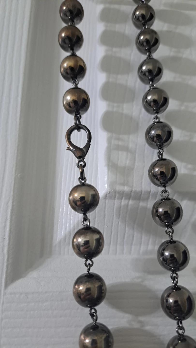 Gunmetal Ball Necklace - photo 3