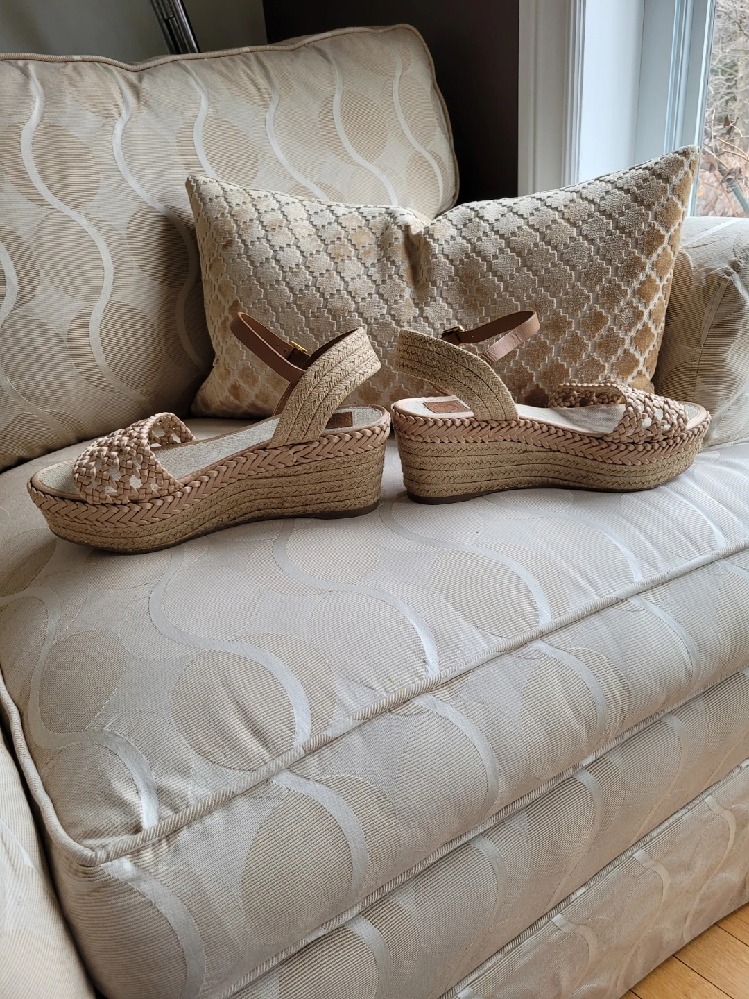 Tory Burch Espadrille Wedge Sandals Size 9.5 - photo 4