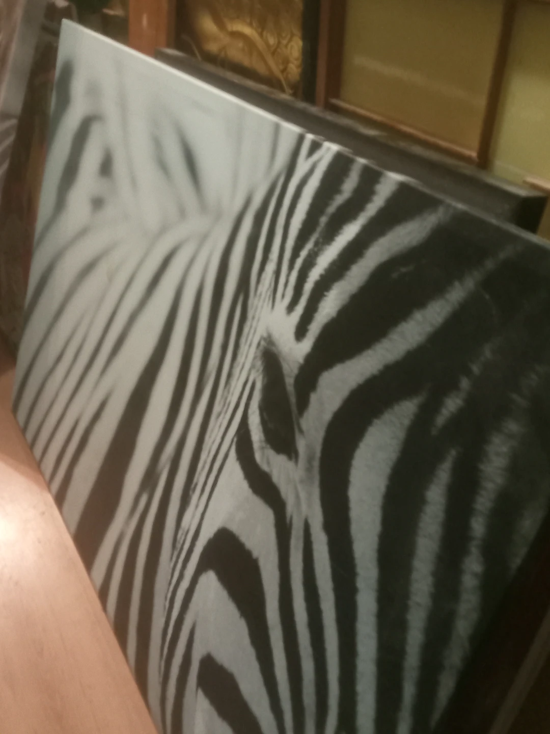 Zebra Close-Up Canvas Wall Art - photo 2