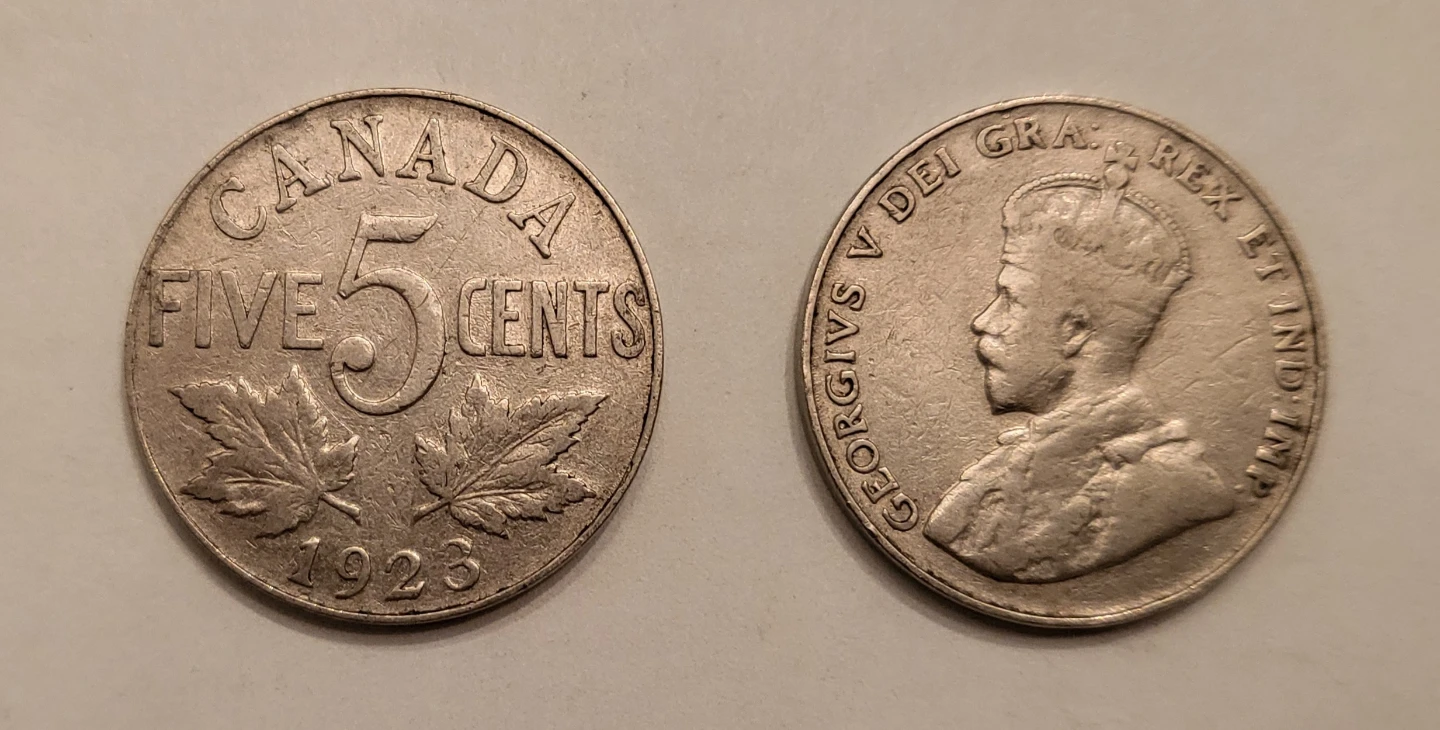 1923 Canada Five Cent Coin
