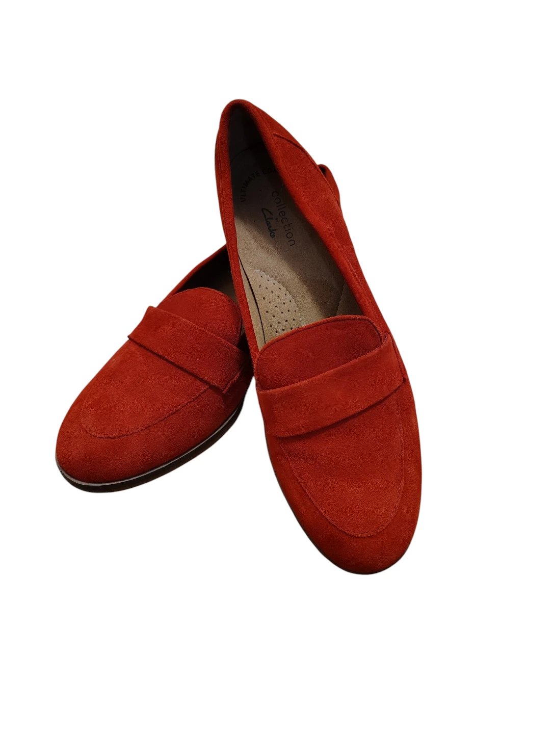 🤩Clarks Red Suede Loafers - Size 7,5